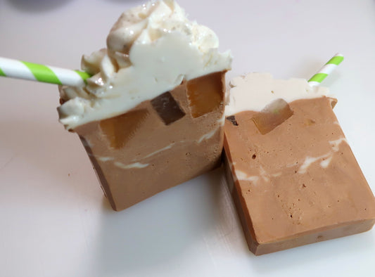 Caramel Coffee Bar Soap With Straw