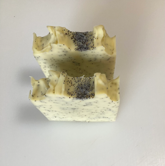 Lemon Poppyseed Moisturizing Exfoliating Face and Body Soap