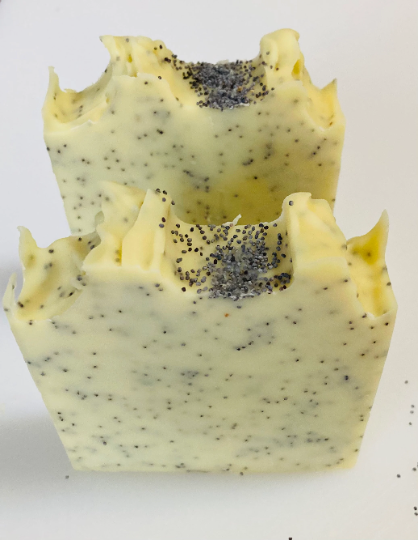 Lemon Poppyseed Moisturizing Exfoliating Face and Body Soap